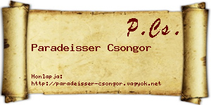 Paradeisser Csongor névjegykártya